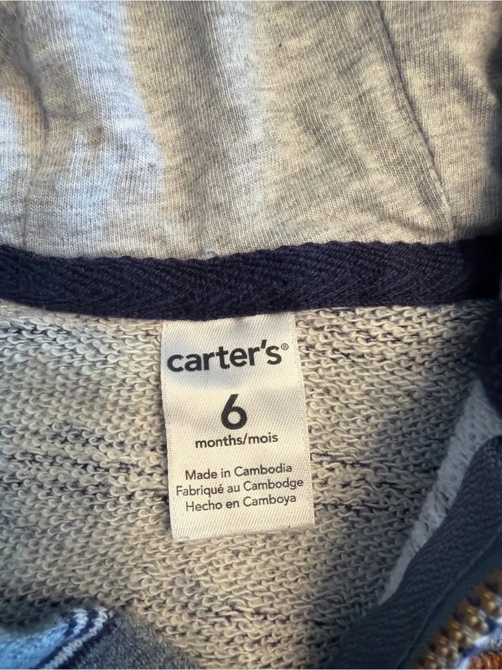 Carter’s Baby Boy 6M Camo Handsome Sweatshirt & Hooded Romper Bundle